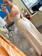 Load image into Gallery viewer, Oat linen Cargo Jumpsuit

