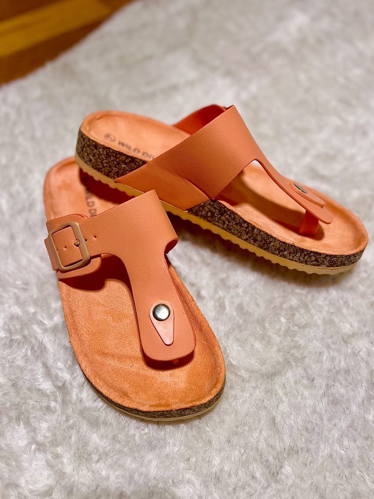 Peach Cork Sandal