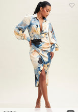 Load image into Gallery viewer, Satin Escape Midi Wrap Dress
