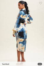 Load image into Gallery viewer, Satin Escape Midi Wrap Dress
