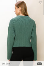 Load image into Gallery viewer, Pine ribbed crop sweater
