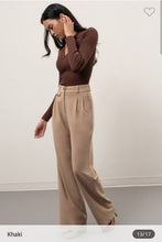 Load image into Gallery viewer, Khaki Wide Leg Pant
