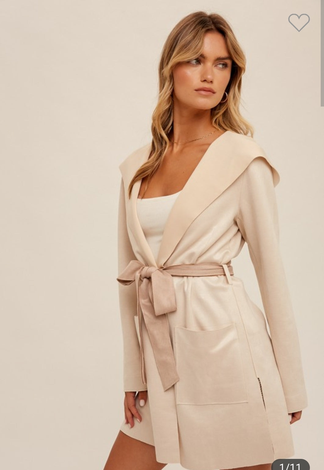 Suede Coat Cream