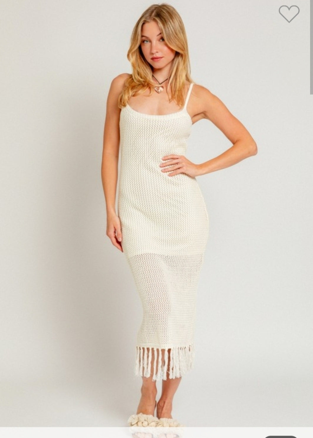 Cream Crochet Midi