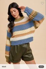 Load image into Gallery viewer, Oat and Striped Soft Sweater
