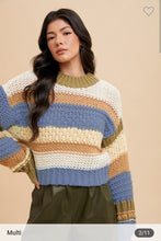 Load image into Gallery viewer, Oat and Striped Soft Sweater
