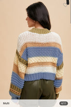 Load image into Gallery viewer, Oat and Striped Soft Sweater
