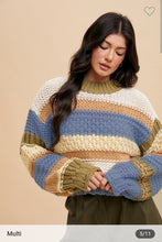 Load image into Gallery viewer, Oat and Striped Soft Sweater
