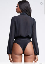 Load image into Gallery viewer, Chiffon Bodysuit Black
