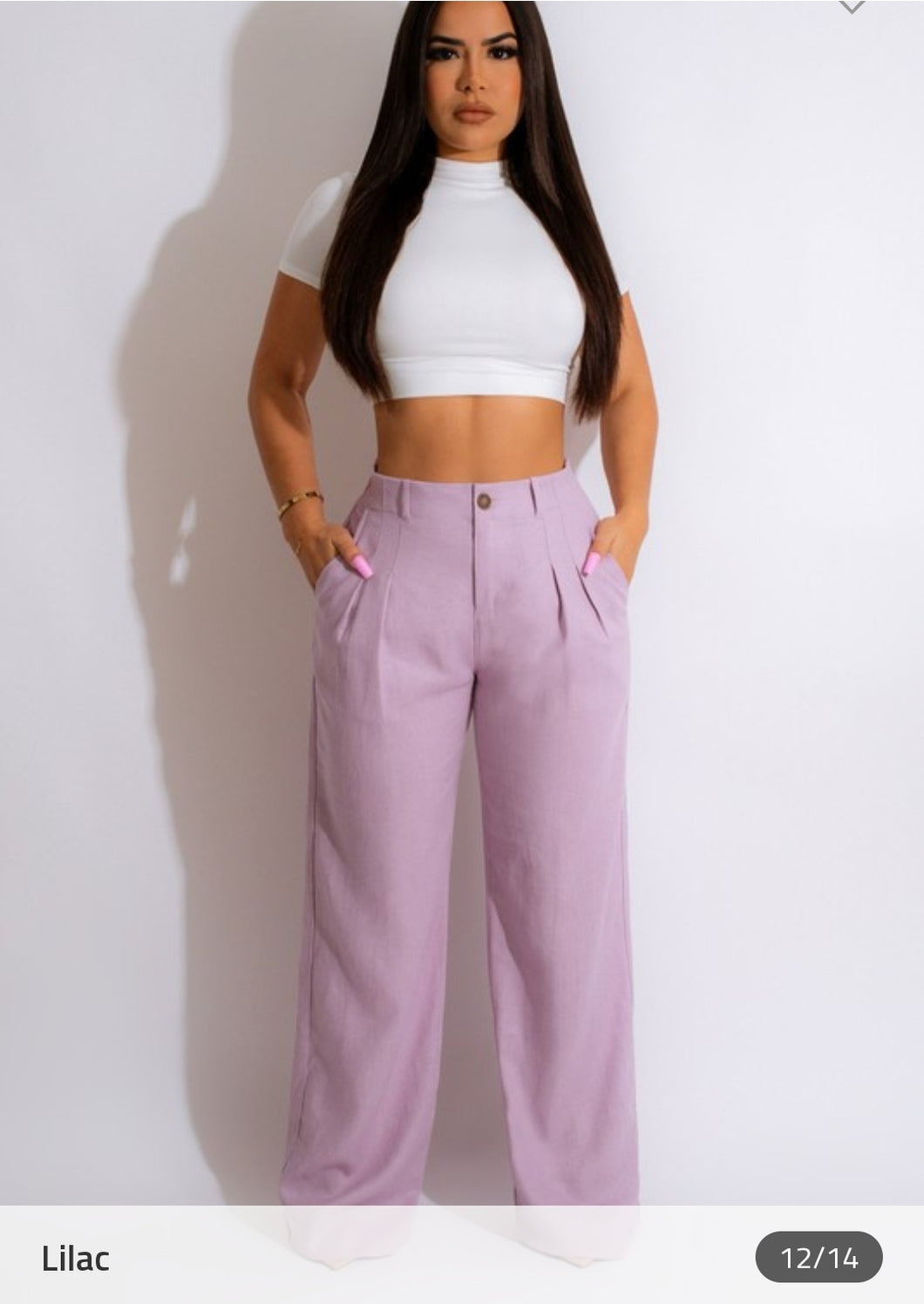 Linen Pants Lilac