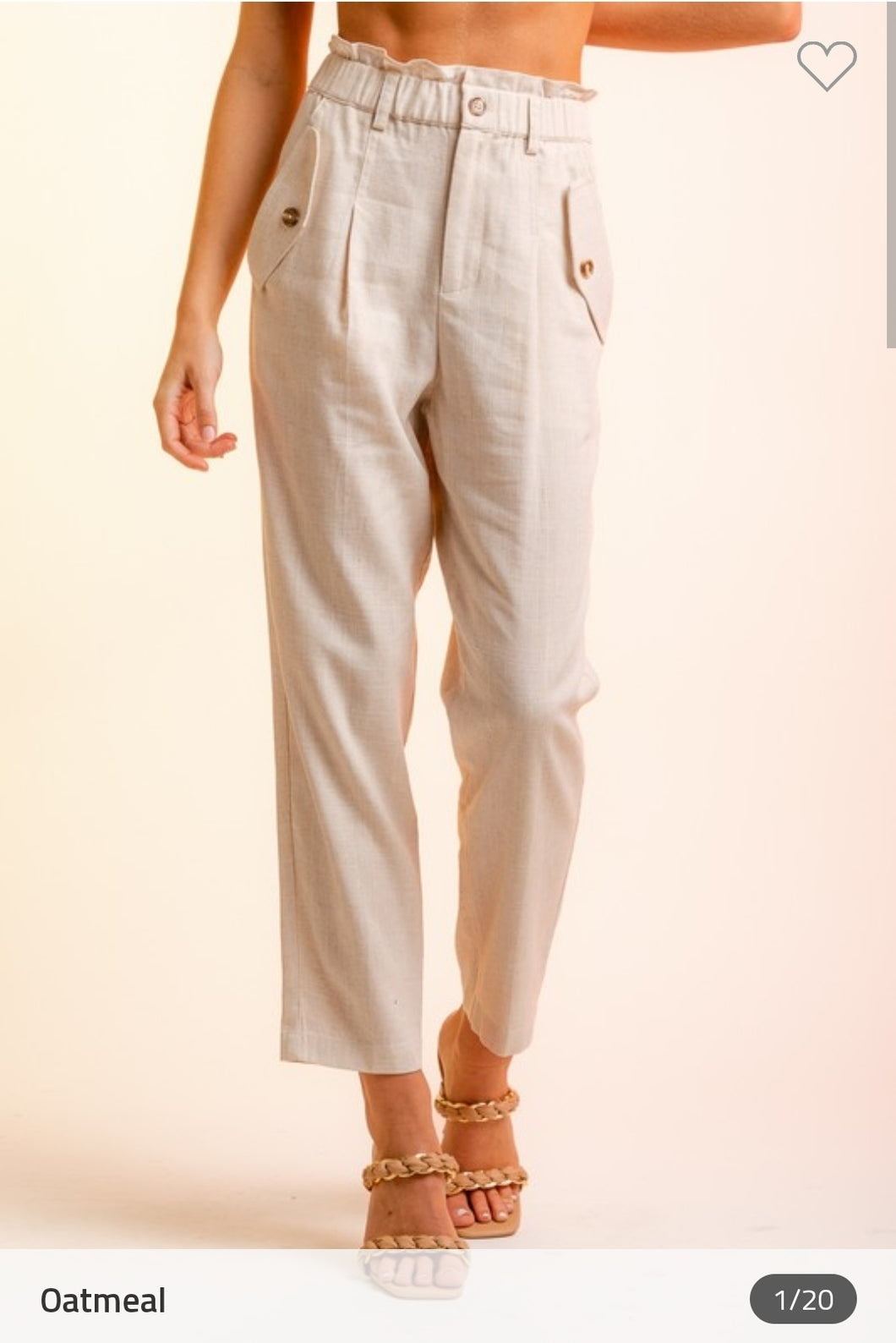 Oat Linen Pants